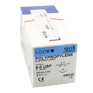Polypropelene monofilament (non-absorbable) LOOK sutures - Prolene comparable