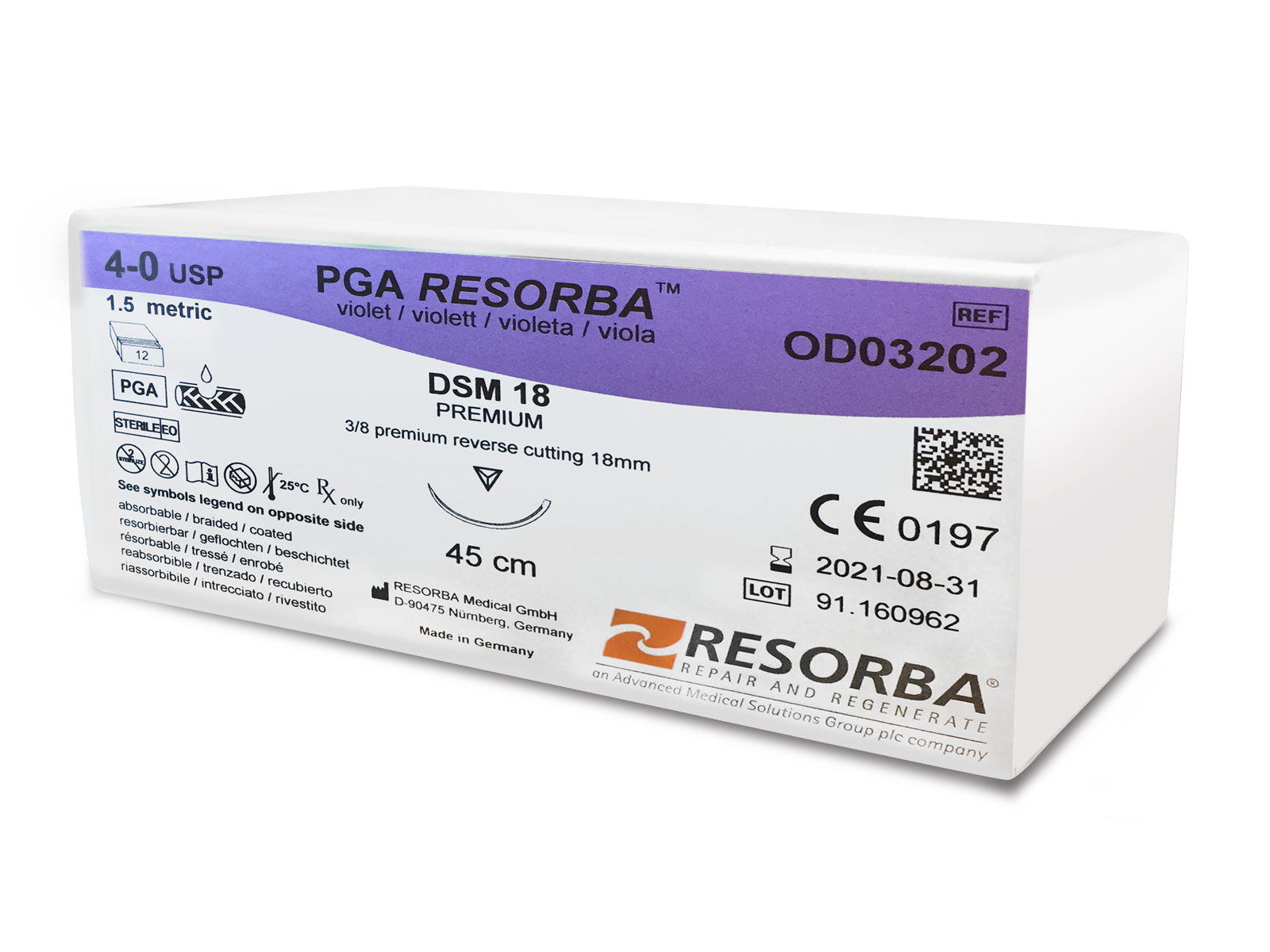 Resorbable Coating Glycolon™ (absorbable) Resorba sutures - Hesira™ Med Inc. (HMI) Canada